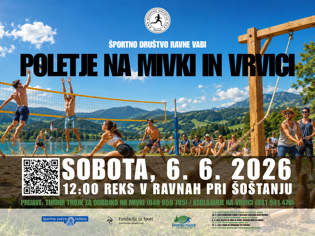 Rekreativni turnir v odbojki na mivki in kegljanju na vrvici